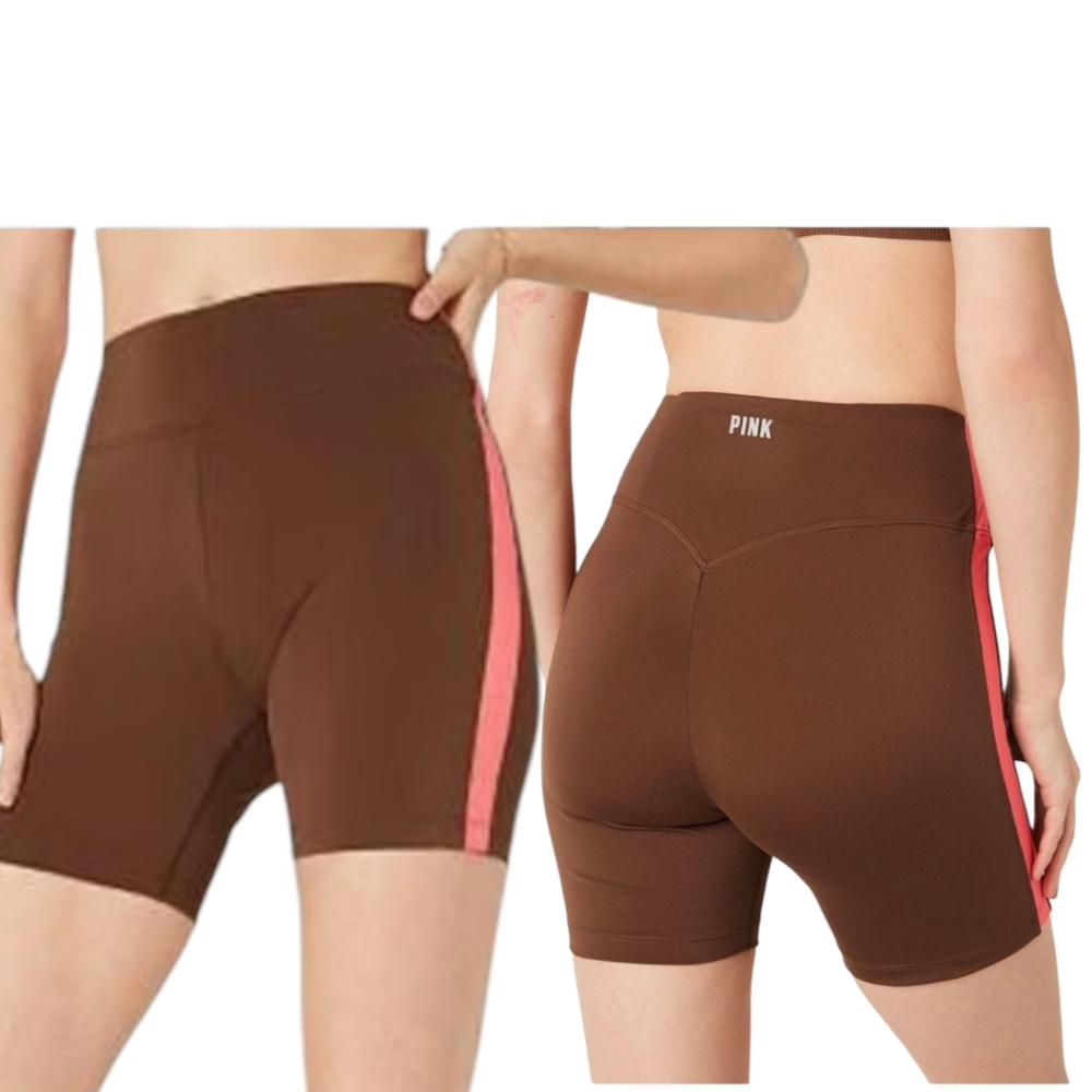 Victoria Secret's PINK Brown 6" Soft Ultimate High-Waist Biker Shorts Size S NWT